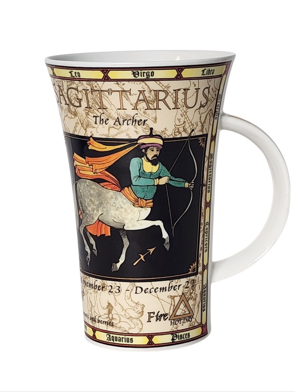 Dunoon Scottish Fine Stoneware Zodiac Sagittarius Tall Coffee Mug  Jack Dadd